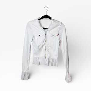 Hard Tail White Zip-up Jacket
